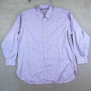 Turnbull & Asser Dress Shirt Bespoke Purple Men (Chest 54") Long Sleeve